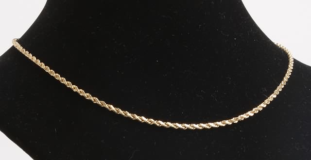 Appraisal: KY long mm diamond rope chain gms S