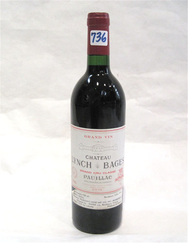 Appraisal: ONE BOTTLE OF VINTAGE FRENCH RED BORDEAUX WINE Chateau Lynch