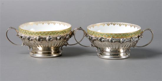 Appraisal: A Group of Twelve American Sterling Silver Bouillon Cup Holders