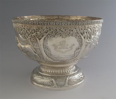 Appraisal: A late Victorian rosebowl on a domed foot with a