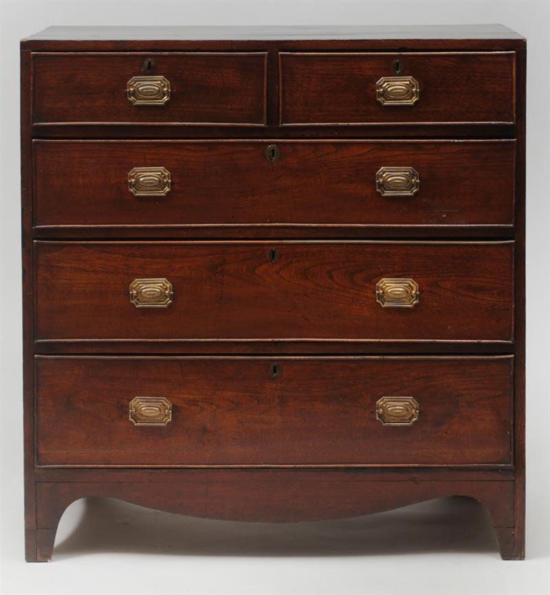 Appraisal: George III Stained Oak Chest of Drawers x x in