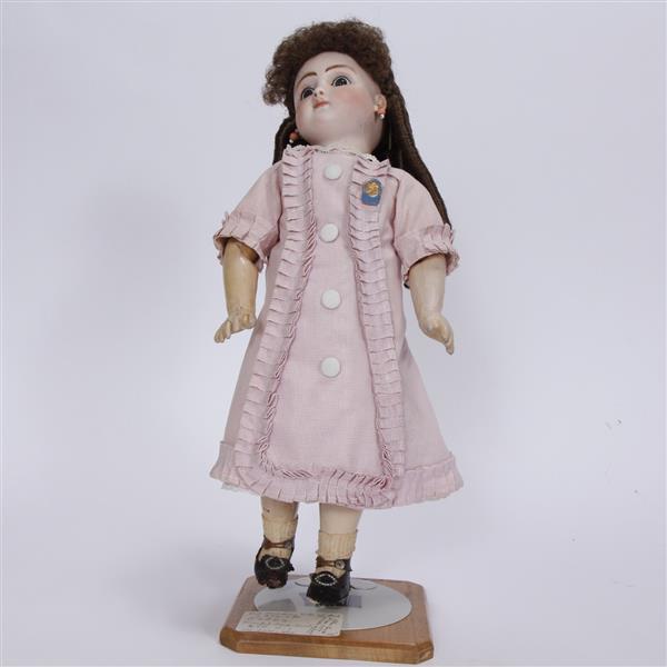 Appraisal: J Steiner French Bisque Bebe Socket Head Doll with Blinking