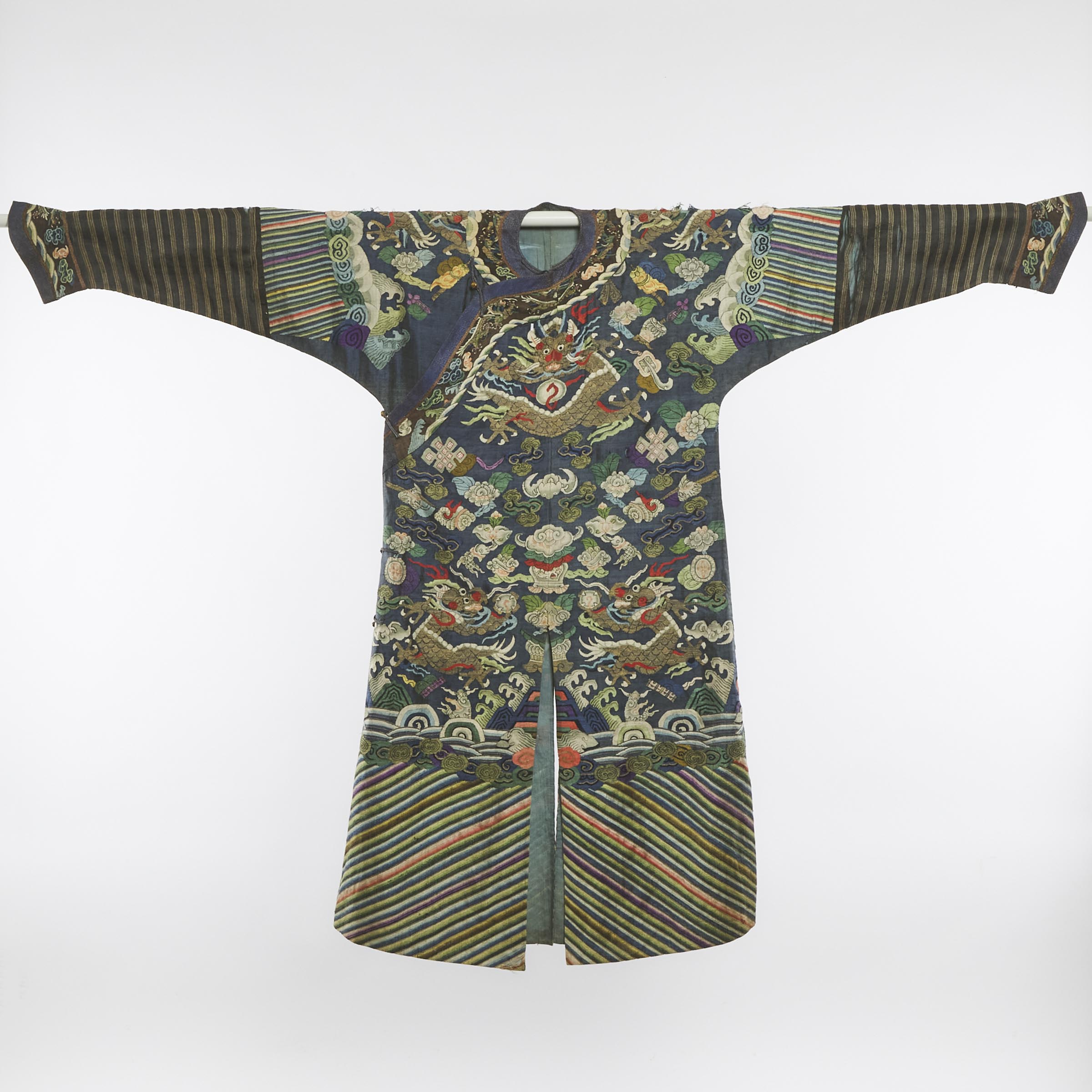 Appraisal: A Blue Silk Kesi 'Dragon' Robe Ji Fu Qing Dynasty