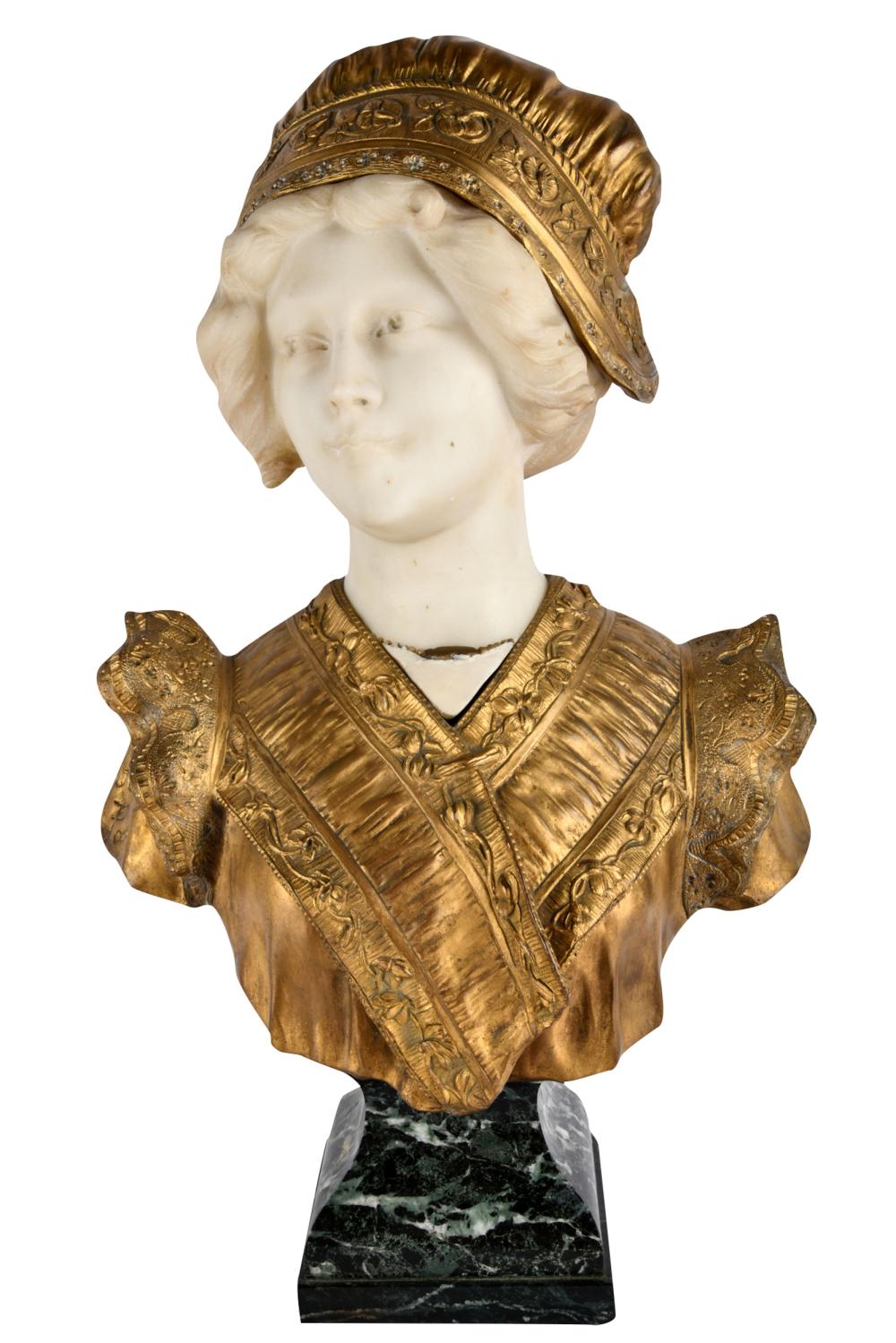 Appraisal: AFTER AFFORTUNATO GORY BUST OF A MAIDENsigned A Gory Paris