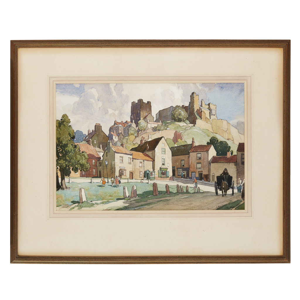 Appraisal: LEONARD SQUIRRELL BRITISH - RICHMOND CASTLE FROM THE GREEN Signed