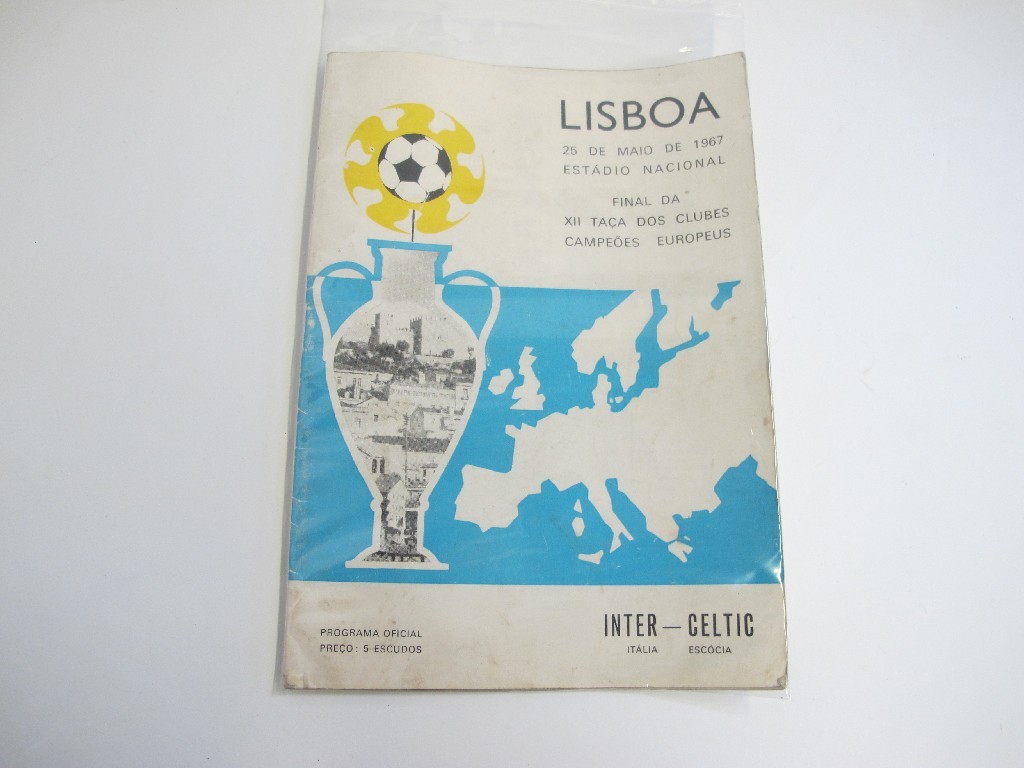 Appraisal: A European Cup Final football programme - Lisbon - Inter