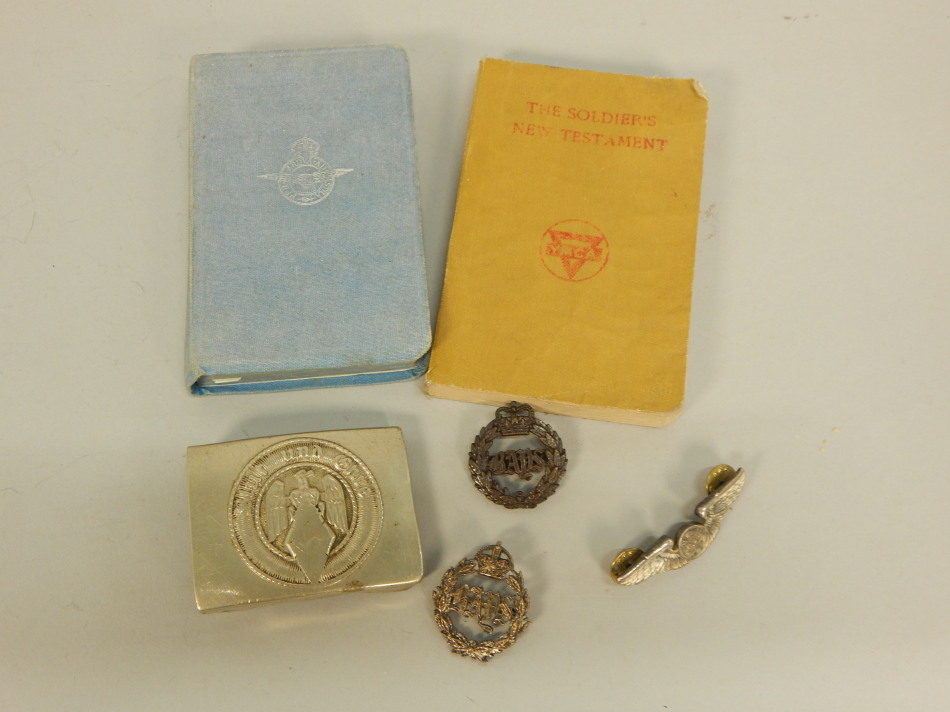 Appraisal: A small collection of militaria to include a De-Nazified Hiltler