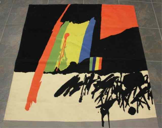 Appraisal: CHARRUA Antonio Midcentury Abstract Tapestry Antonio Charrua Portuguese - Label