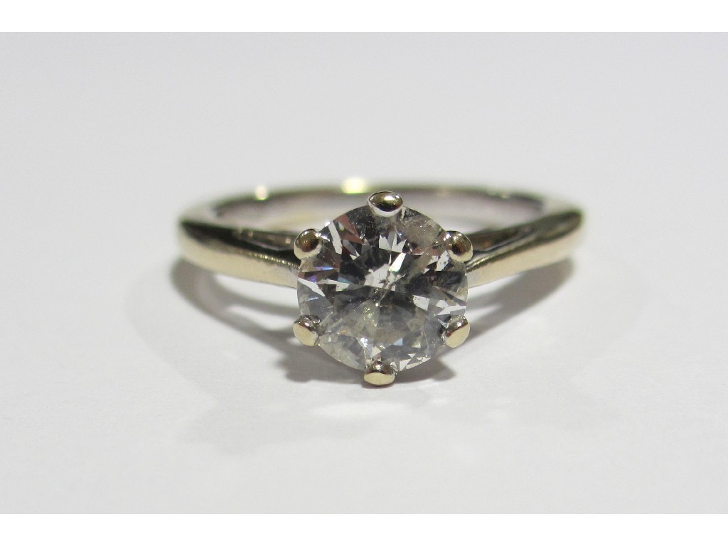 Appraisal: A solitaire diamond ring the brilliant cut diamond weighing approximately