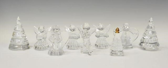 Appraisal: lot of French Baccarat clear cut crystal Noel figures each