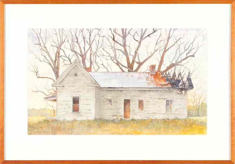 Appraisal: Jennifer Miller NC ''Baity House''watercolor on paper signed at lower