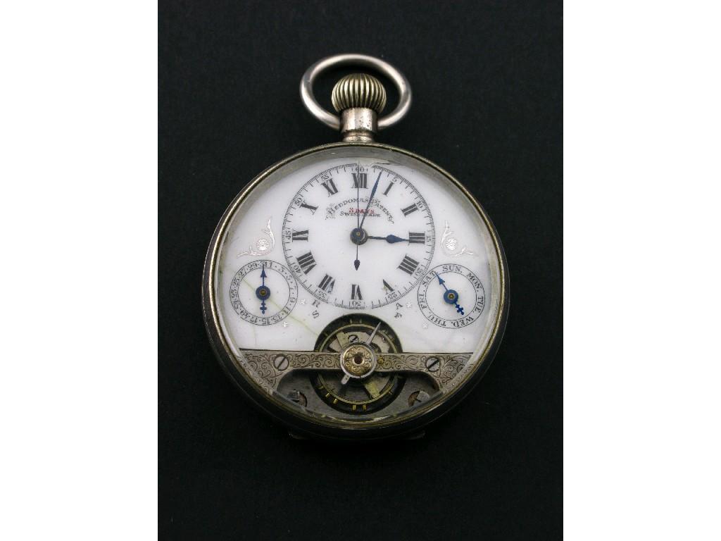 Appraisal: A Swiss Pocket Watch with Hebdomas Patent -day movement three