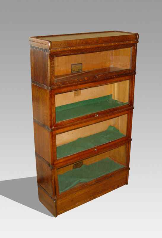 Appraisal: OAK STACK MACY WERNICKE BARRISTERS BOOKCASE Marriage of two fine