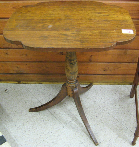 Appraisal: TILT-TOP TRIPOD TEA TABLE American early th century having a