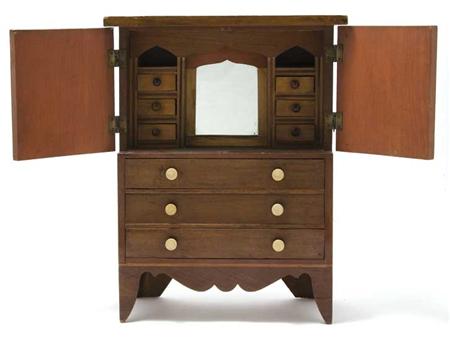 Appraisal: George III Style Mahogany Miniature Dresser Estimate -