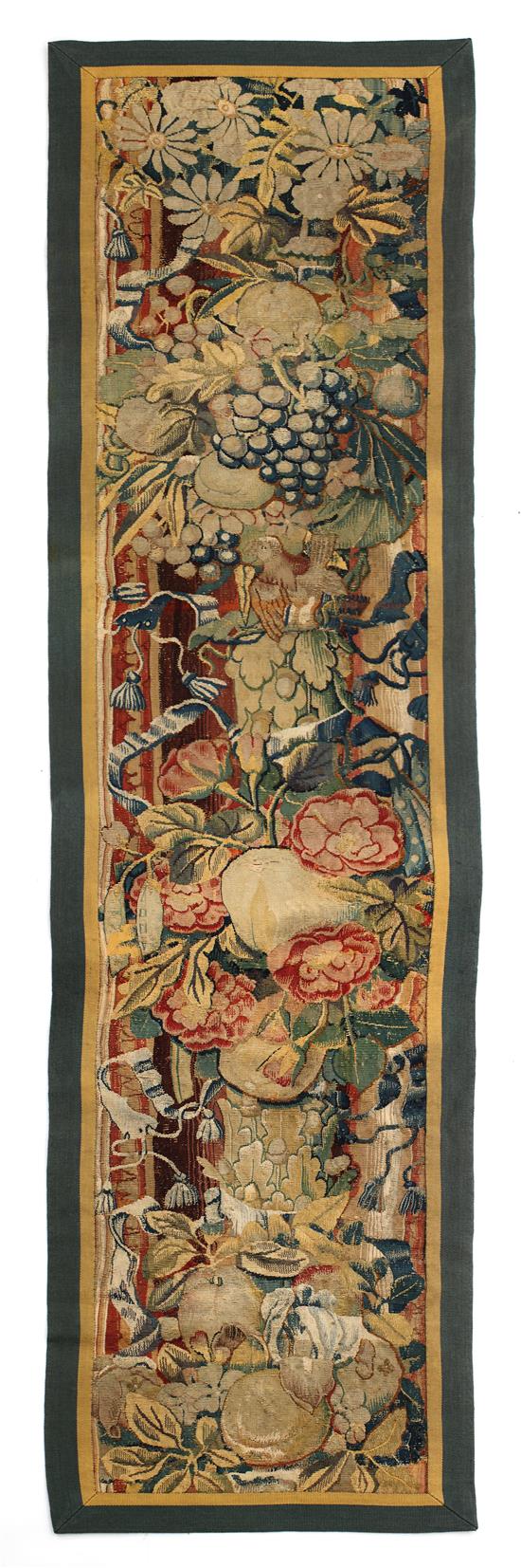 Appraisal: Sale Lot A Continental Tapestry Runner with scrolling foliate floral