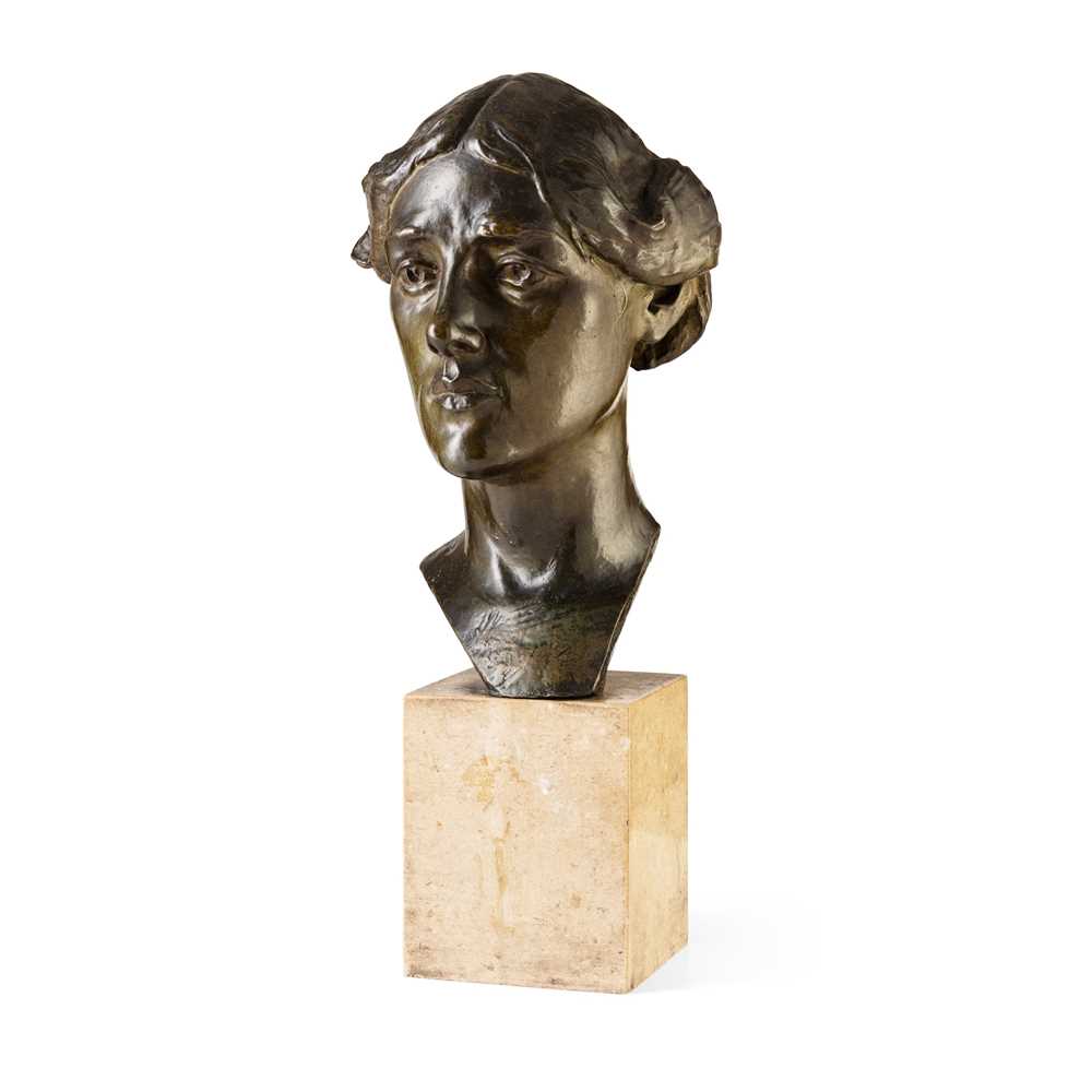 Appraisal: BRITISH SCHOOL PORTRAIT BUST OF A YOUNG WOMAN EARLY TH