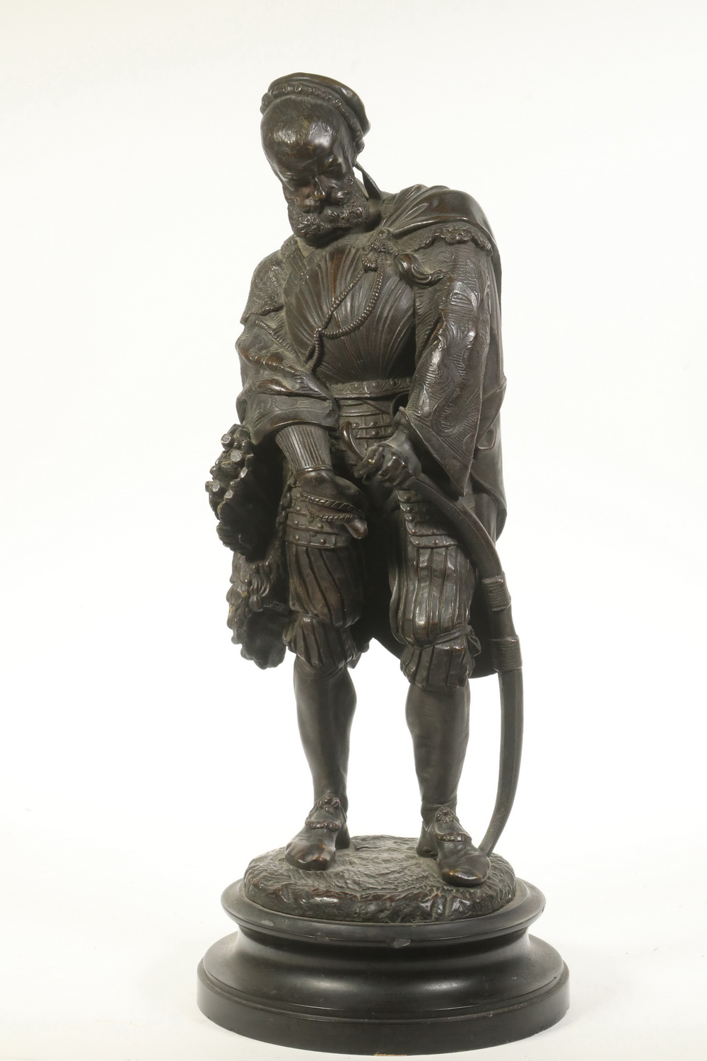 Appraisal: JEAN FRANCOIS DENIERE FRANCE - Standing Bronze Figure of Renaissance