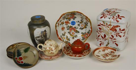 Appraisal: COLLECTION OF JAPANESE POTTERY AND PORCELAIN WARES including a three