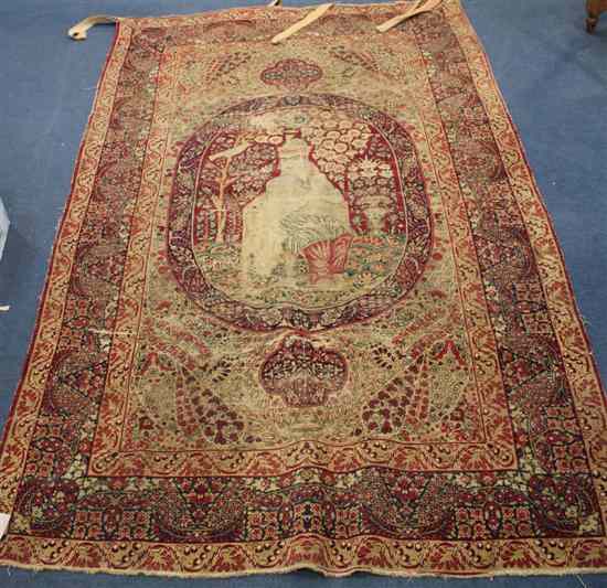 Appraisal: A North West Persian rug with central oval panel with