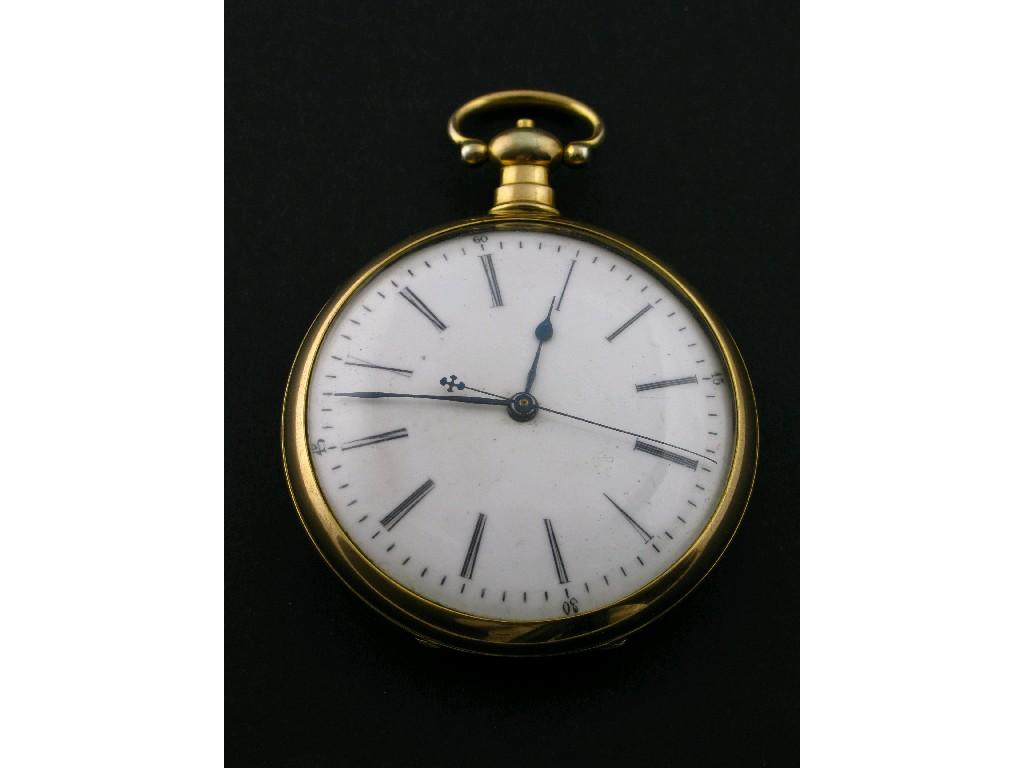 Appraisal: A th Century Pocket Watch with white enamel dial having