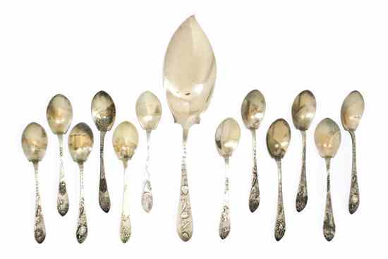 Appraisal: An American Sterling Silver Ice Cream Service Tiffany Co in