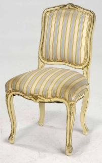 Appraisal: Louis XV Style Side Chair painted cream color with gold