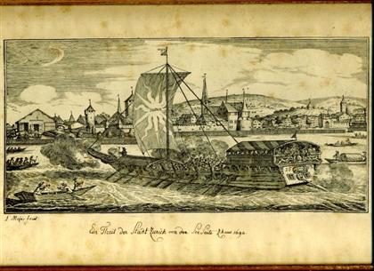 Appraisal: piece th-Century Naval Battle Etching Zurich x inches x mm