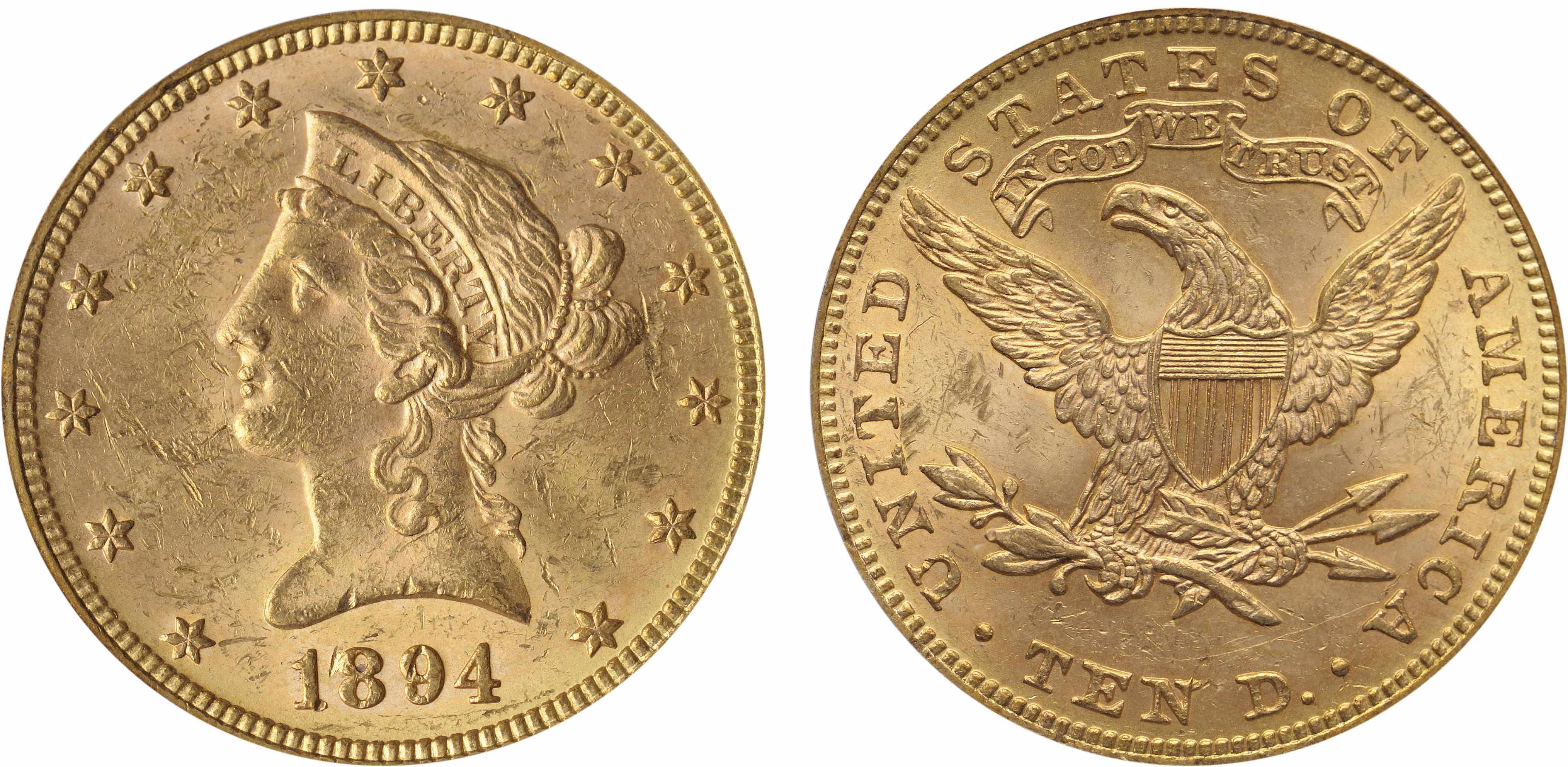 Appraisal: MS PCGS Straw-gold combines with coppery mint luster in the