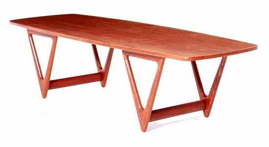 Appraisal: Kurt Ostervig Danish Modern teak coffeetable circa Danish Modern teak