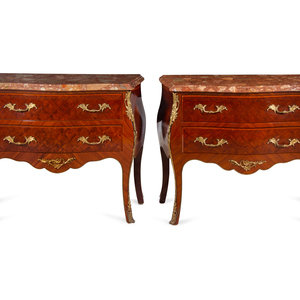 Appraisal: A Near Pair of Louis XV Style Gilt Metal Mounted