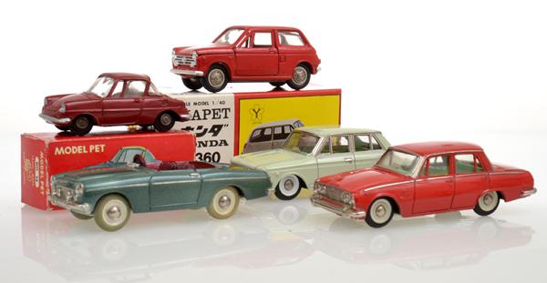 Appraisal: COLLECTION OF JAPANESE DIECAST MODELS INCLUDING MODEL PET NO MAZDA