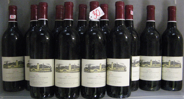 Appraisal: TWELVE BOTTLES OF ROBERT MONDAVI CABERNET SAUVIGNON WINE including one