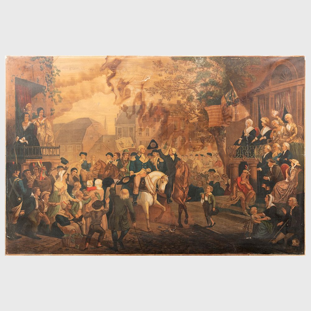 Appraisal: American School George Washington's Entry into Philadelphia Chromolithograph on paper