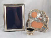 Appraisal: Silver A modern photo frame x cm a child's enamelled