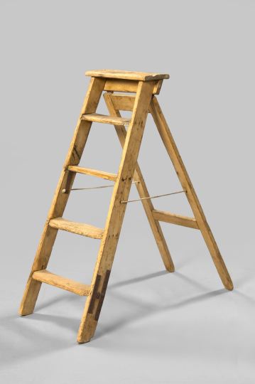 Appraisal: Provincial Pine Ladder late th century of hinged form and