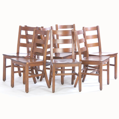 Appraisal: CROCKER CHAIR CO Set of eight dining chairs with three