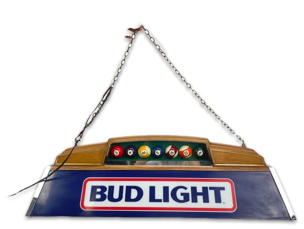 Appraisal: Vintage Bud Light Pool Table LightLights up Good condition L