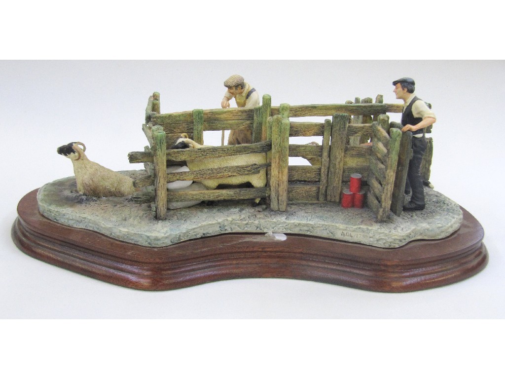 Appraisal: Border Fine Arts group 'Twice Under sheep dipping ' model