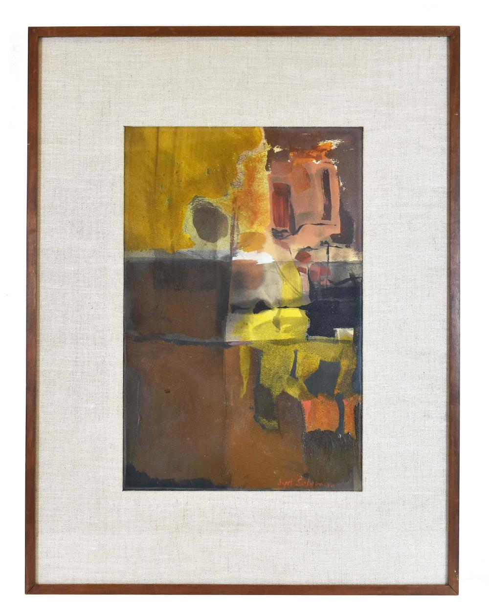 Appraisal: SYD SOLOMAN AMERICAN - Sidesun Signed l r Gouache on