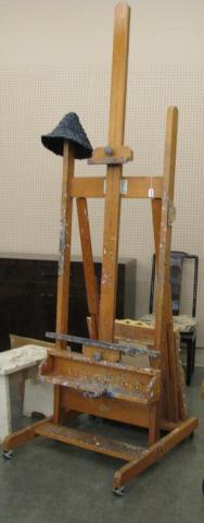 Appraisal: Vintage artist's easel from the estate of Indiana artist Sally