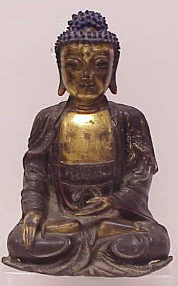 Appraisal: Chinese parcel gilt bronze figure of Buddha late Ming dynasty