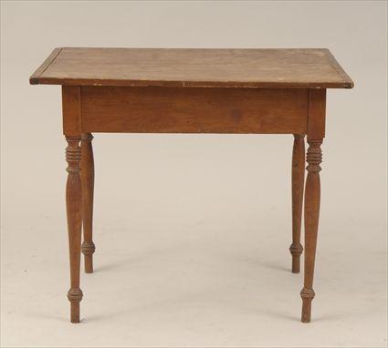 Appraisal: Federal-Style Pine and Cherry Table with Breadboard Top Comprised of