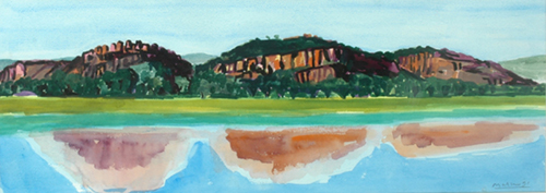 Appraisal: Jeffrey Makin born Kakadu watercolour signed and dated 'Makin '