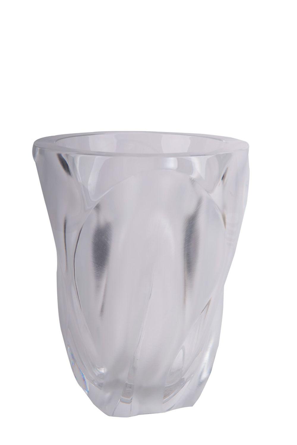 Appraisal: LALIQUE MOLDED GLASS VASEIngrid pattern inches wide inches high Condition