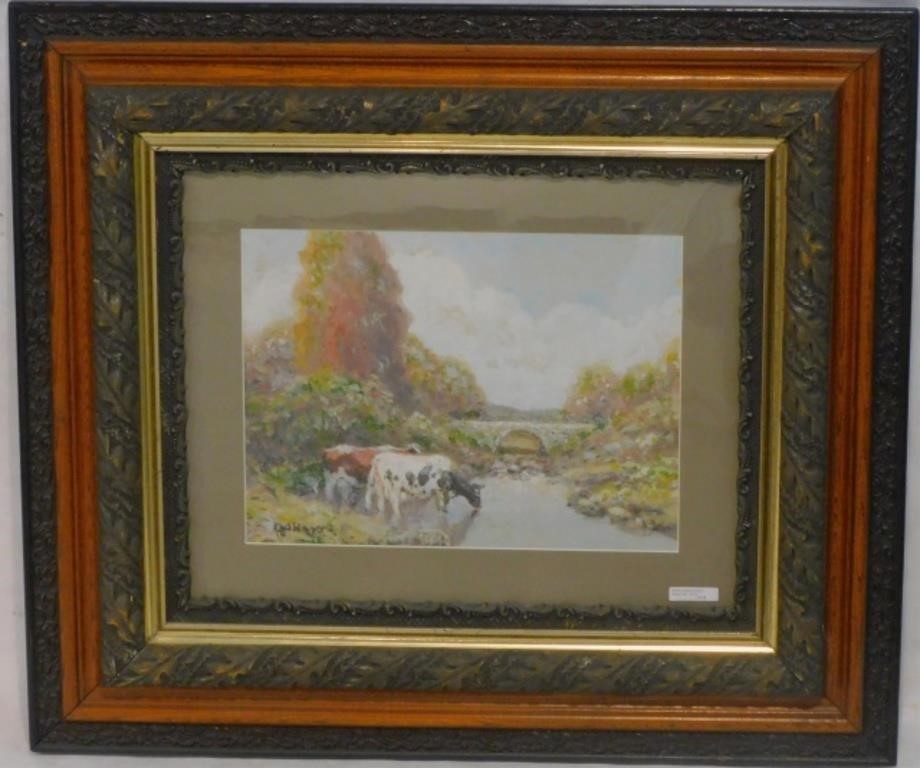 Appraisal: GEORGE ARTHUR HAYS - RI MA NH FRAMEDand glazed watercolor