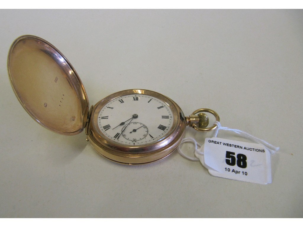 Appraisal: Nine carat gold cased pocket watch hallmarked Chester