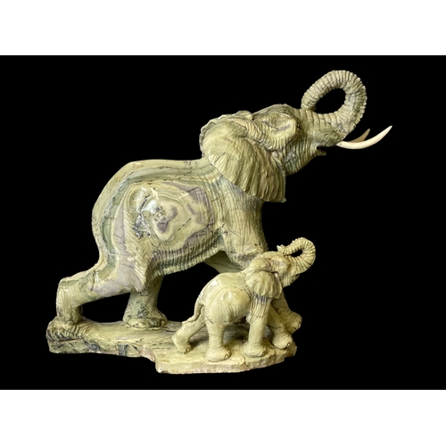 Appraisal: A very large carved Shona Butter Jade sculpture of Elephant