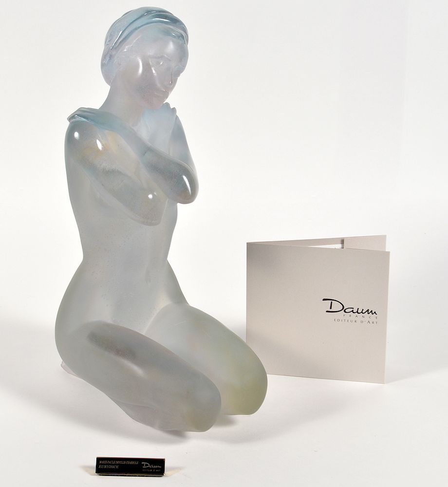 Appraisal: Daum Pate De Verre 'Eurydice' Sculpture Daum Pate De Verre