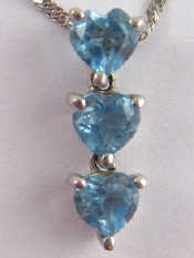 Appraisal: An carat white gold blue topaz pendant approx cm drop